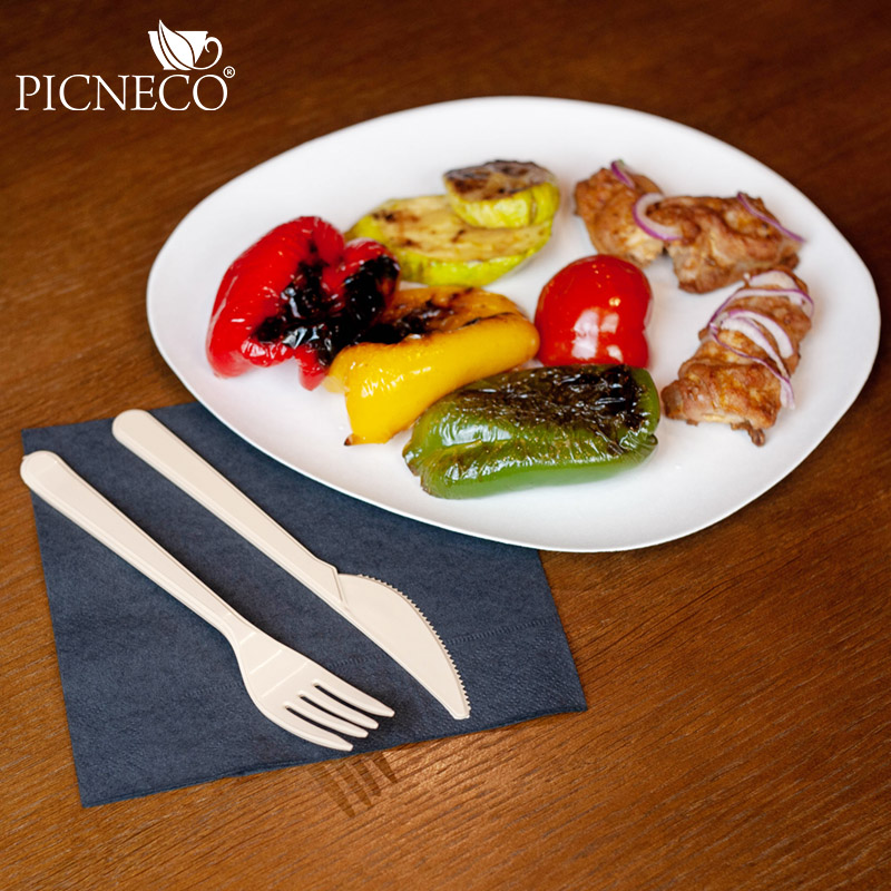 товар Пластиковый одноразовый бежевый нож ПРЕМИУМ, 180 мм SPP203B