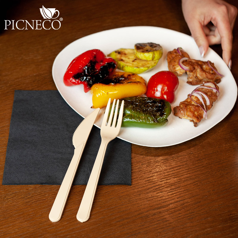 товар Пластиковый одноразовый бежевый нож ПРЕМИУМ, 180 мм SPP203B