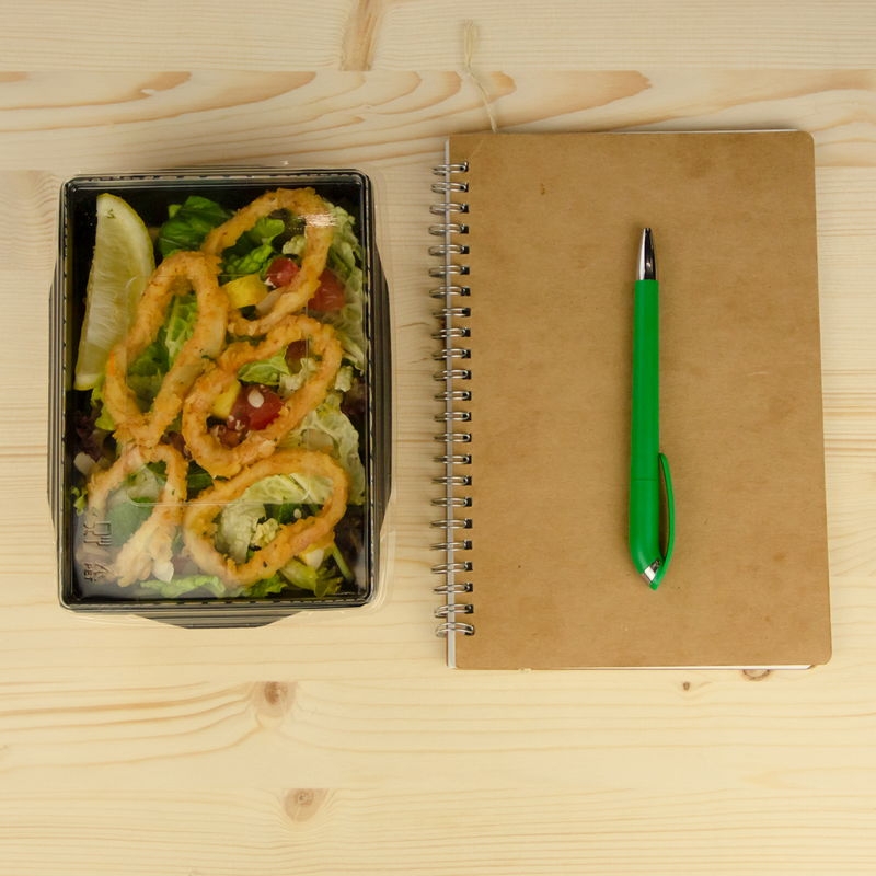 товар Контейнер бумажный с крышкой, 500мл, 160*120*45 мм, черный BK041C