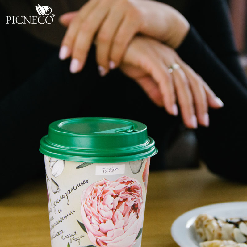 товар Крышка для бумажного стакана, 90 мм, зеленая KRZ190