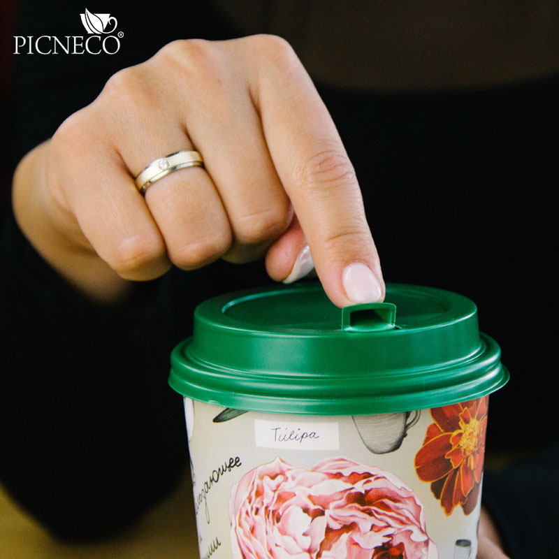 товар Крышка для бумажного стакана, 90 мм, зеленая KRZ190