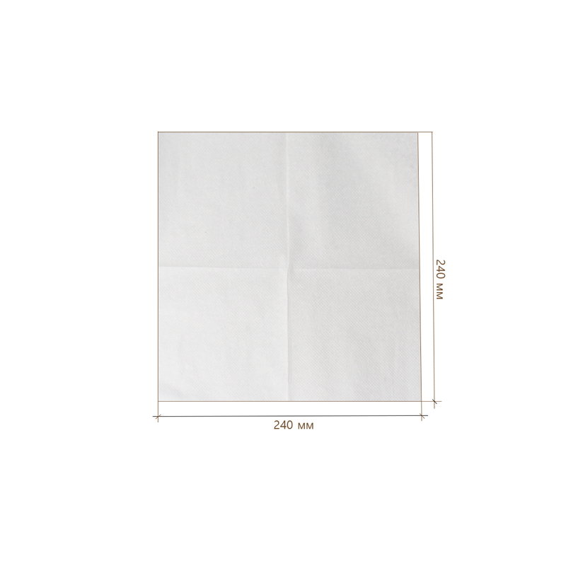 Бумажные салфетки "Gratias" белые, 1-слойные, Econom, 240*240 мм