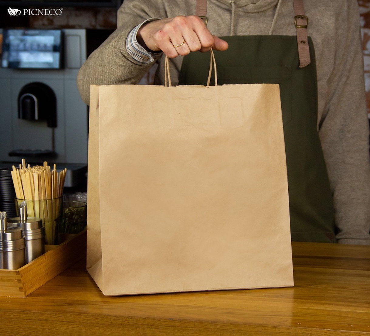 товар Крафт пакет с кручеными ручками, 400*200*490, 115 г/м2 KPK040(115)