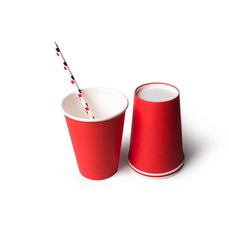 товар Бумажный стакан 350 мл (макс. 400 мл), однослойный, d=90мм, красный STR030