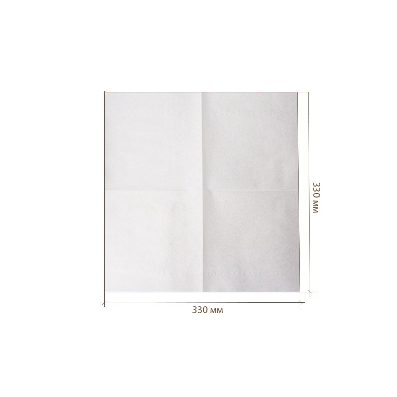 товар Бумажные салфетки "Папирус" белые, 1-слойные, 330*330 мм SL133B