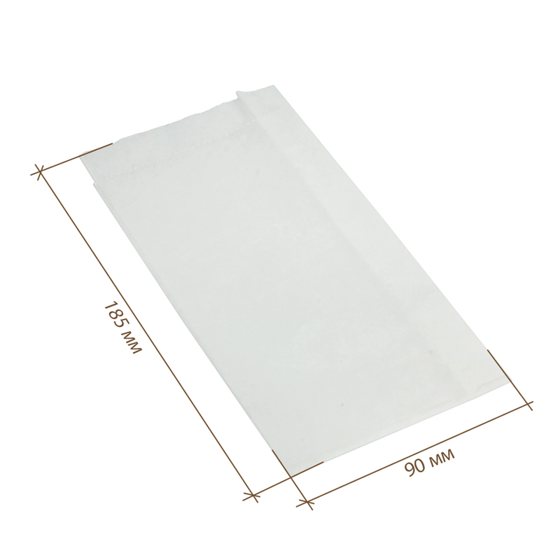 Уголок со складкой из жиростойкой бумаги 90*30*185 мм, белый