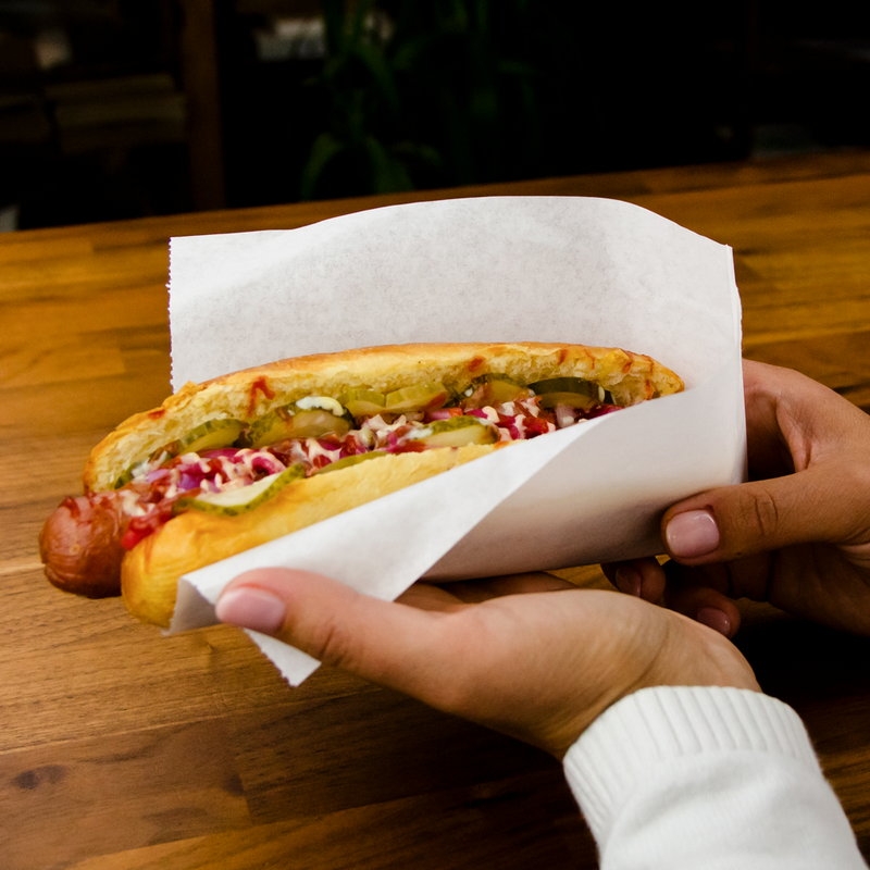 товар Уголок со складкой из жиростойкой бумаги 90*30*185 мм, белый V2-1007