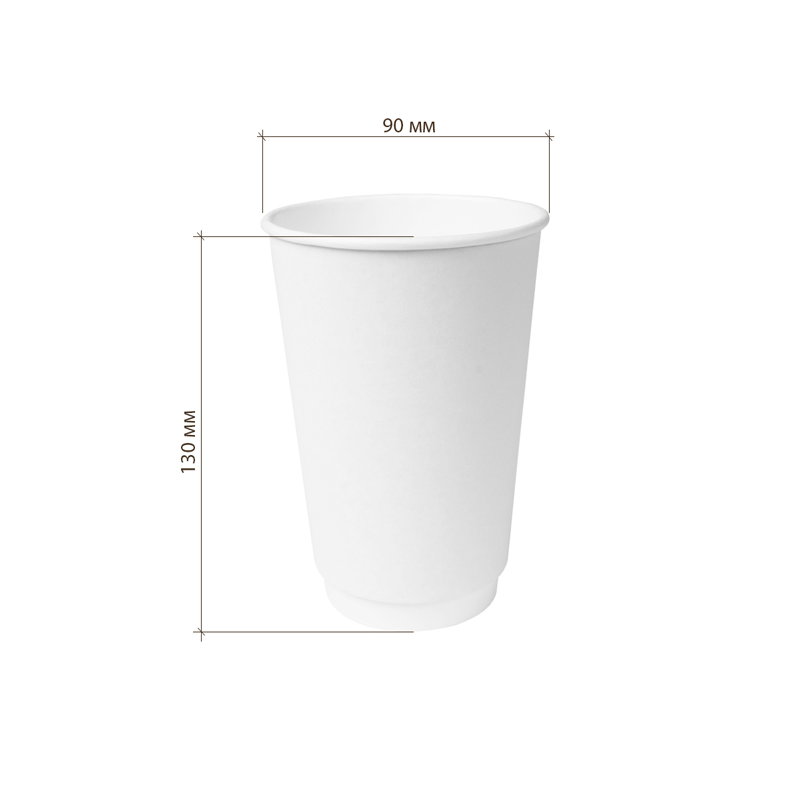 товар Бумажный стакан двухслойный белый 450 мл STDW043