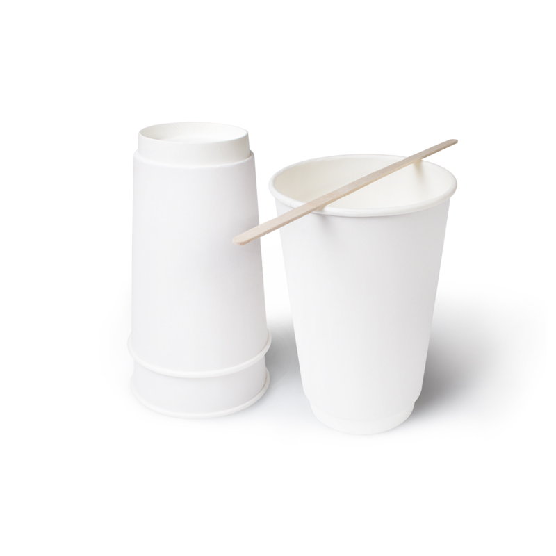 товар Бумажный стакан двухслойный белый 450 мл STDW043