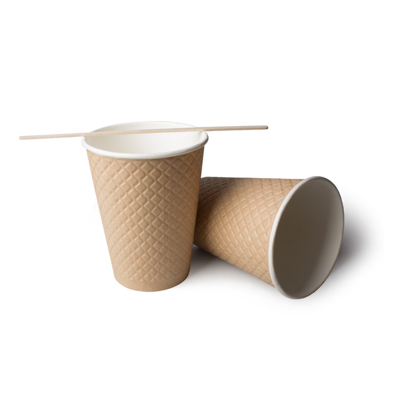 товар Бумажный стакан с конгревом 350 мл, двухслойный, крафт STKG030Kr