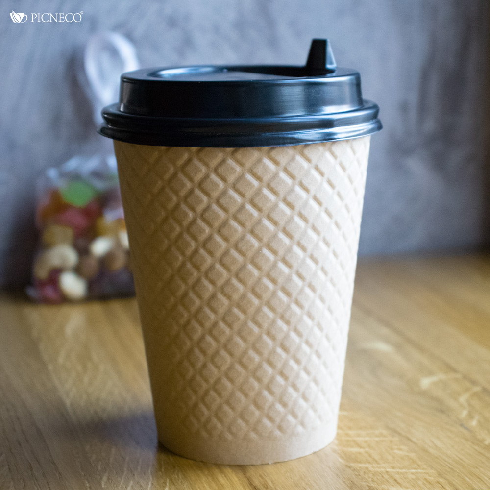 товар Бумажный стакан с конгревом 350 мл, двухслойный, крафт STKG030Kr