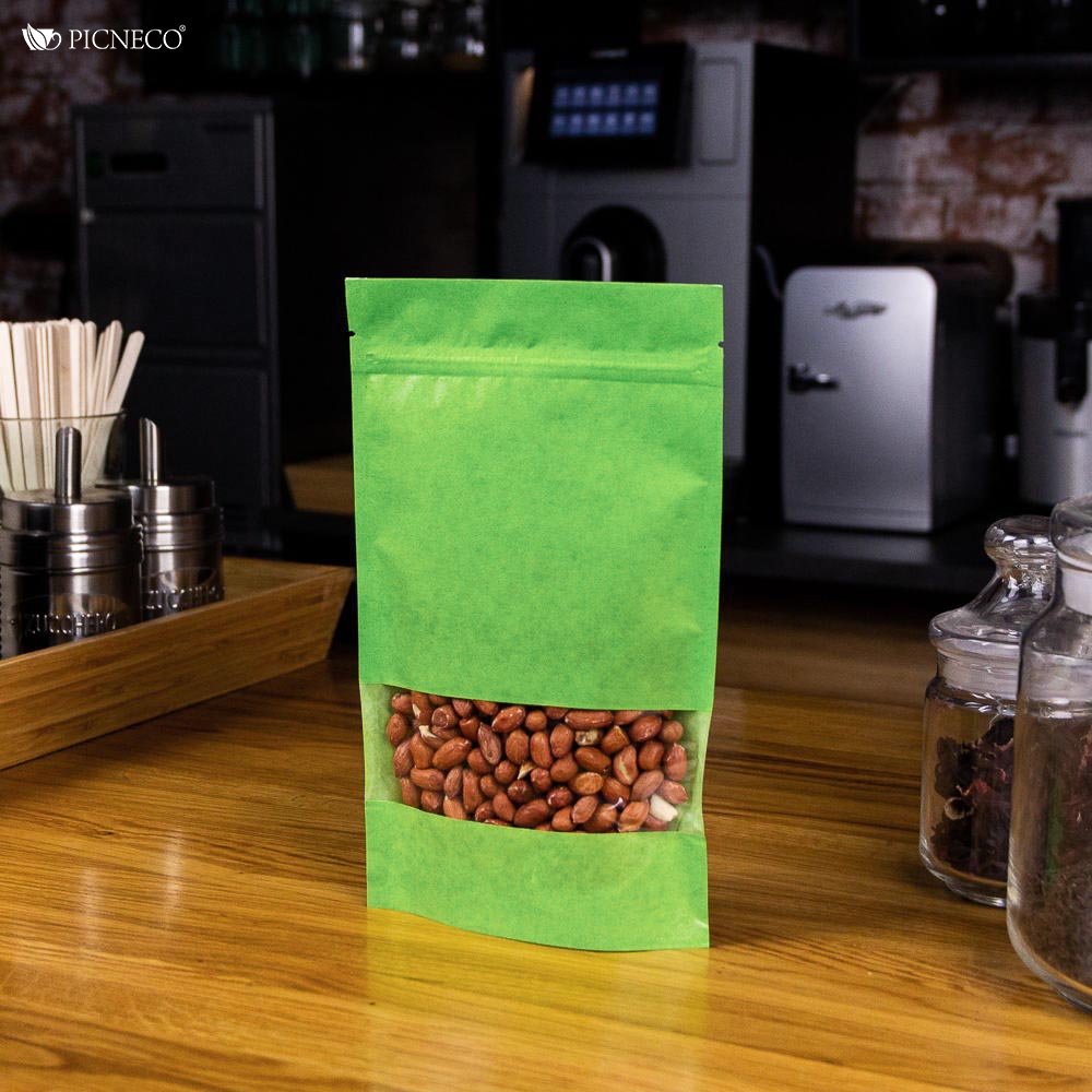 товар Пакет дой пак зеленый зип лок с окном 40 мм 135*40*224 мм ZLS135Z