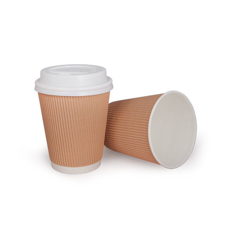 товар Бумажный гофрированный стакан, крафт, 250 мл (макс. 270 мл) STG125Kr