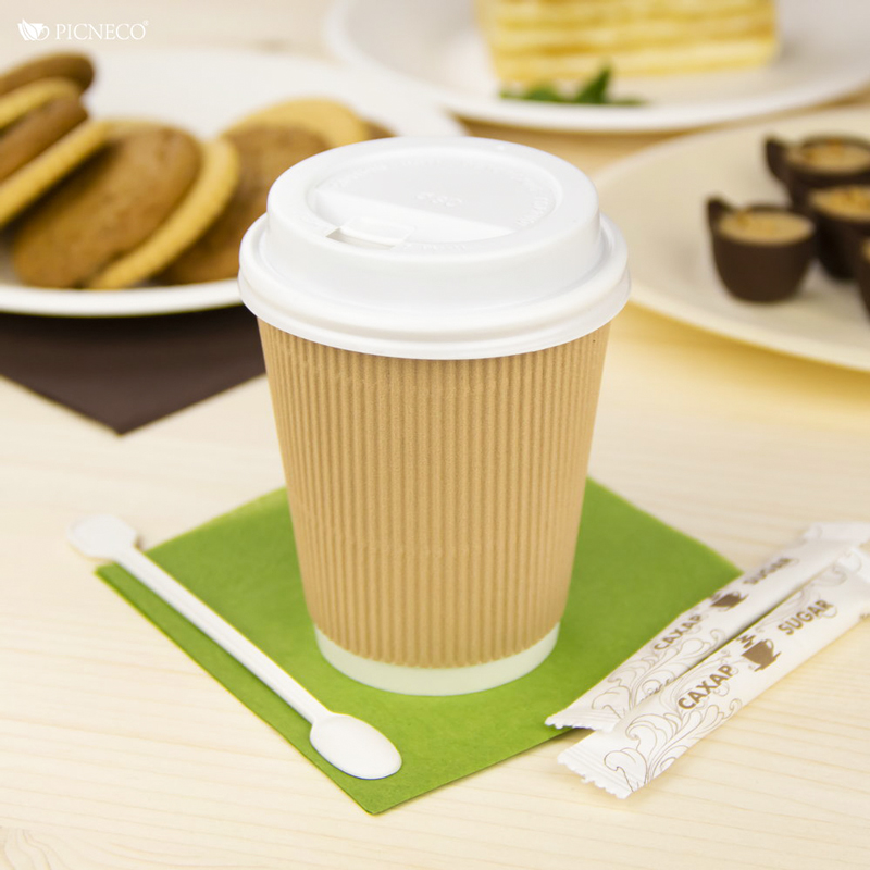 товар Бумажный гофрированный стакан, крафт, 250 мл (макс. 270 мл) STG125Kr