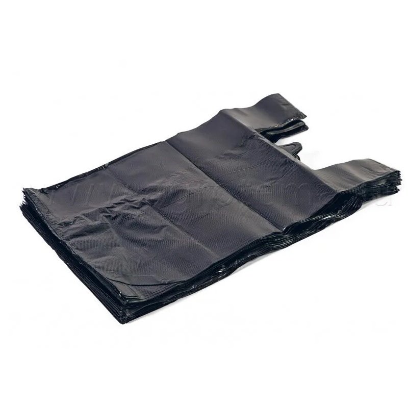 товар Пакет майка, ПЭ, 30+16х60 см, 11 мкм (черная) MY02600