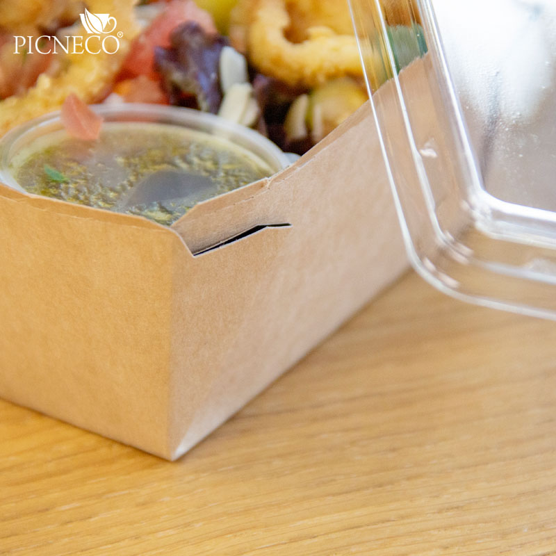 товар Контейнер бумажный с крышкой, 800мл, 186*106*55 мм, черный BK042C