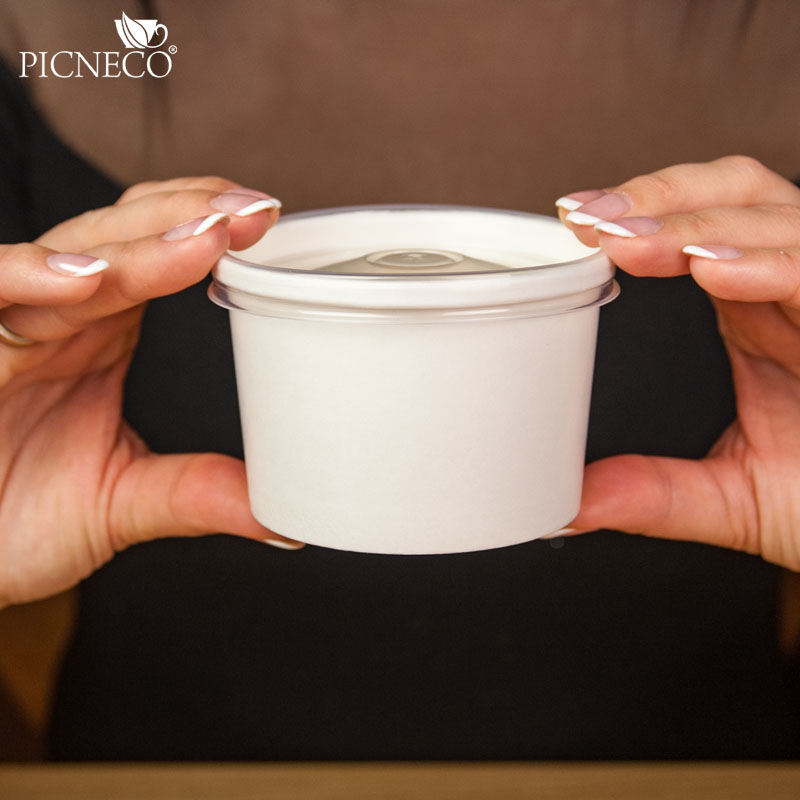 товар Одноразовая супница с бумажной крышкой белая, 230 мл (макс. 250 мл) BK121