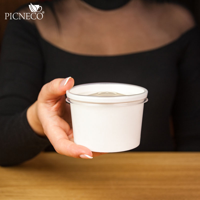 товар Одноразовая супница с бумажной крышкой белая, 230 мл (макс. 250 мл) BK121