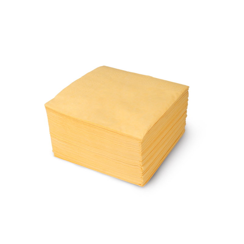 Бумажные салфетки "Папирус", желтые, 2-слойные, 330*330 мм
