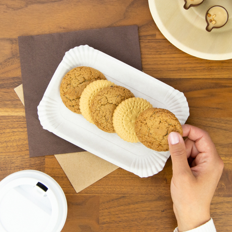 товар Одноразовая прямоугольная тарелка, 193*133*16 мм, белая BP002