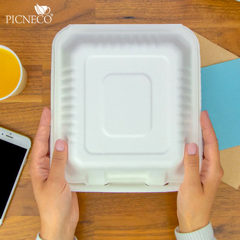 товар Секционный ланч-бокс, 3 секции, белый, 205*225*35 мм LB036