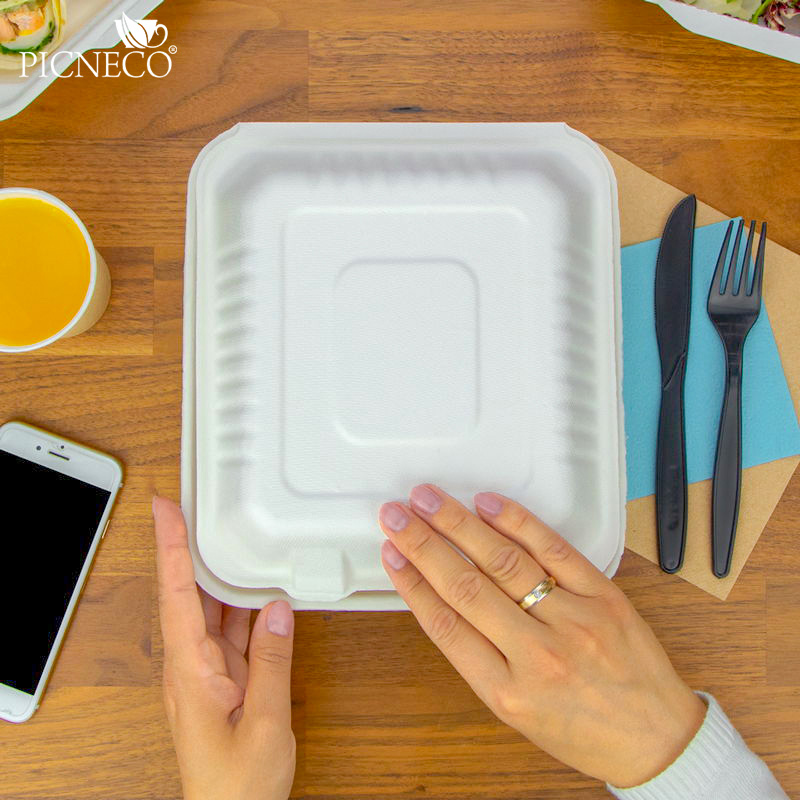 товар Секционный ланч-бокс, 3 секции, белый, 205*225*35 мм LB036