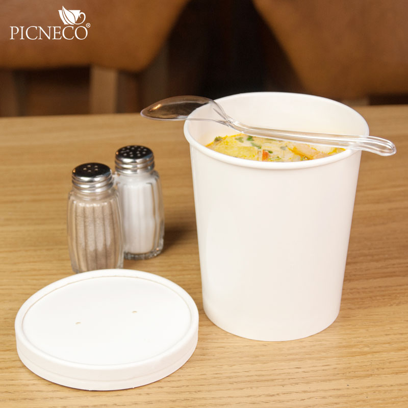 товар Одноразовая супница с бумажной крышкой белая, 1000 мл BK191