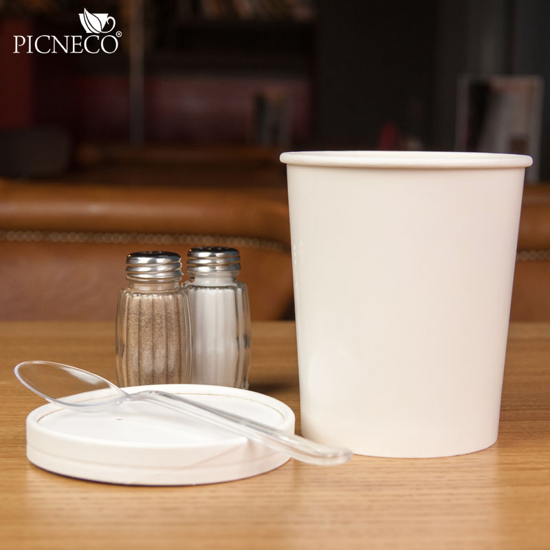 товар Одноразовая супница с бумажной крышкой белая, 1000 мл BK191