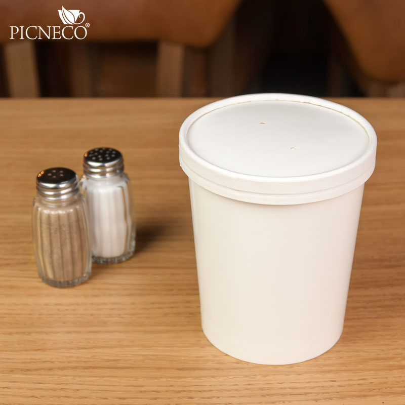 товар Одноразовая супница с бумажной крышкой белая, 1000 мл BK191