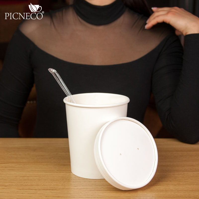 товар Одноразовая супница с бумажной крышкой белая, 1000 мл BK191