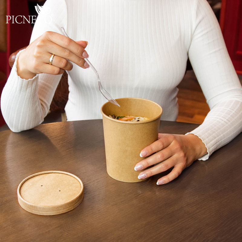 товар Одноразовая супница крфт с бумажной крышкой, 1000 мл BK074