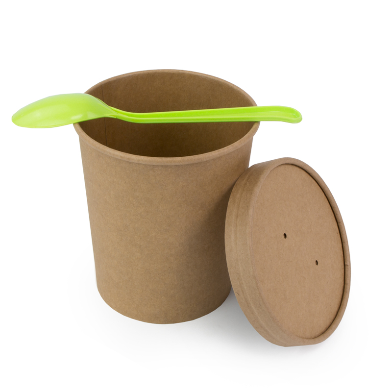 товар Одноразовая супница крфт с бумажной крышкой, 1000 мл BK074