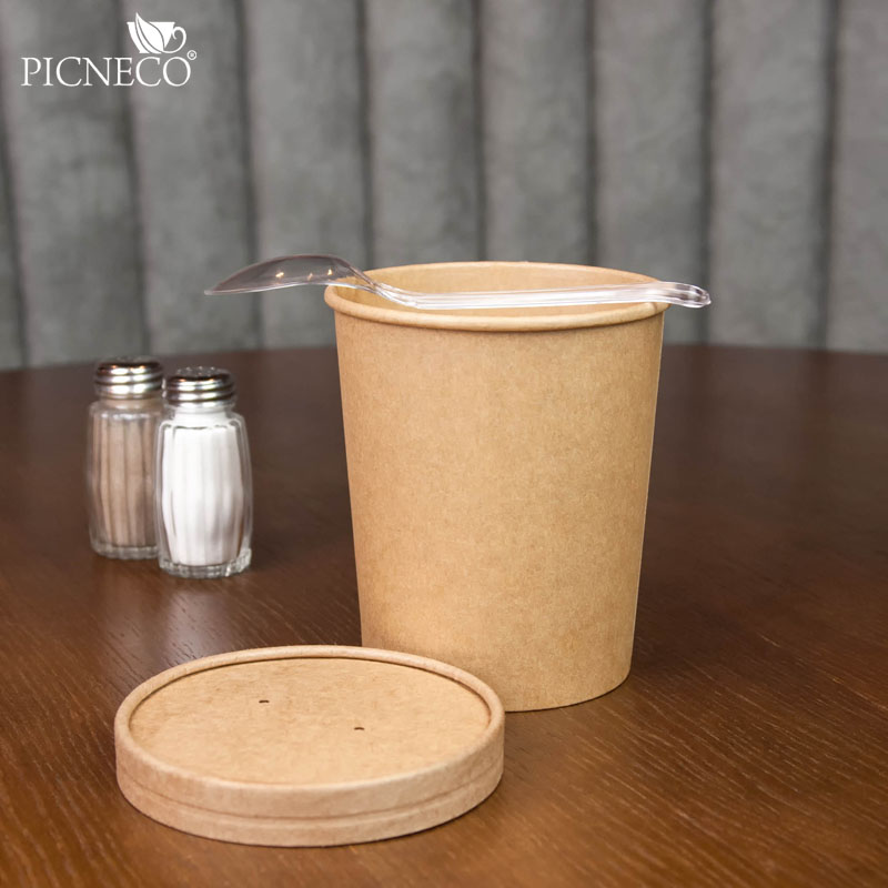 товар Одноразовая супница крфт с бумажной крышкой, 1000 мл BK074