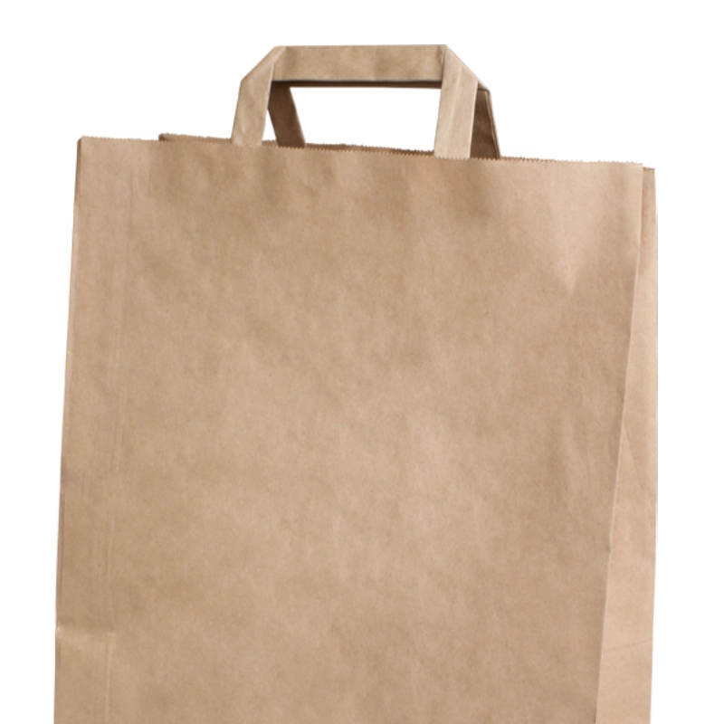 товар Бумажный крафт пакет с плоскими ручками, 280*150*320 мм KPP028