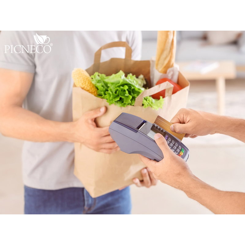 товар Бумажный крафт пакет с плоскими ручками, 280*150*320 мм KPP028