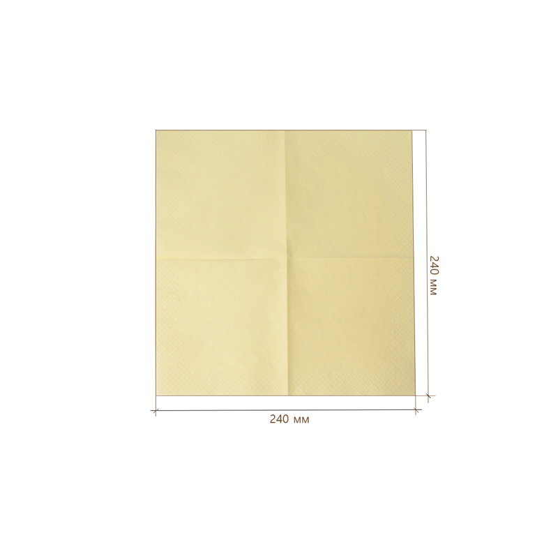 товар Бумажные салфетки "Gratias" кремовые, 1-слойные, 240*240 мм SL124K