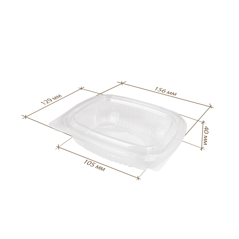 товар Контейнер c крышкой ПЭТ, 156*129мм, 350 мл, СпК-156 PK15635