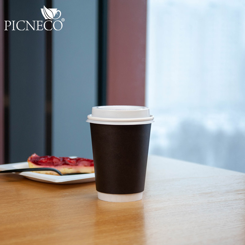 товар Бумажный двухслойный стакан 350 мл черный STDC035