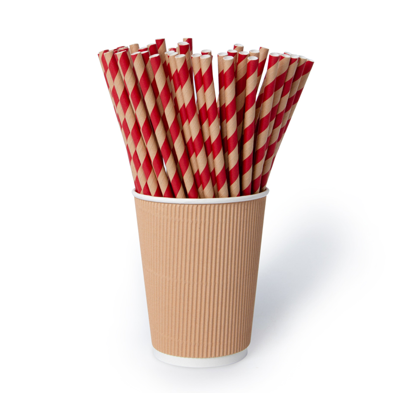 товар Бумажные трубочки "Леденец крафт" 200*6 мм, 250 шт. TB063