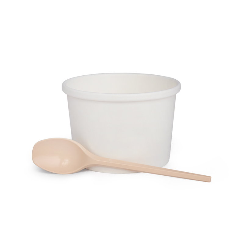 товар Пластиковая одноразовая бежевая чайная ложка ПРЕМИУМ, 130 мм SPP204B