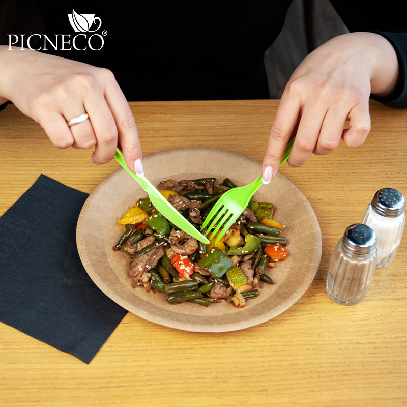 товар Пластиковый одноразовый салатовый нож ПРЕМИУМ, 180 мм SPP203G