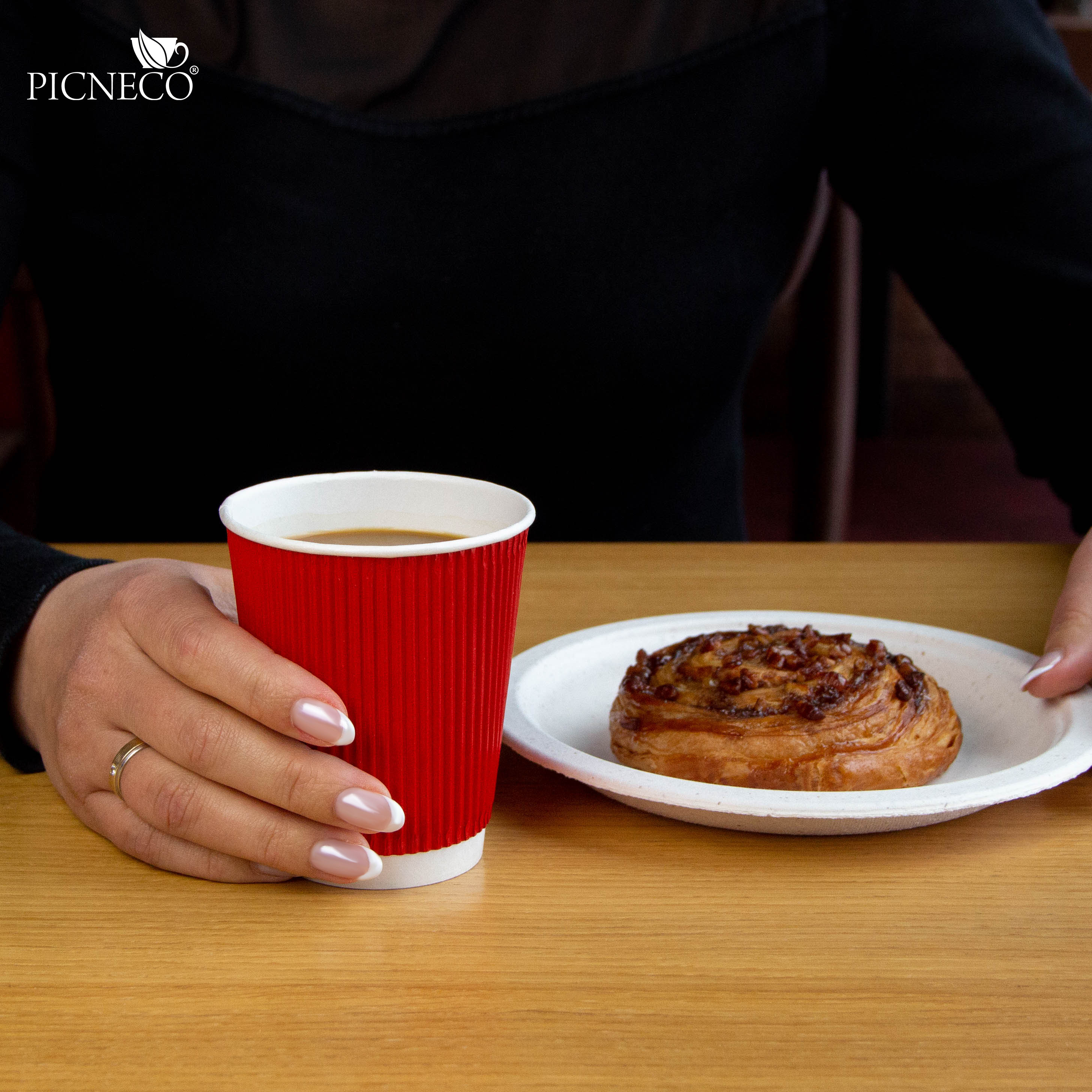 товар Гофрированный бумажный стакан 250 мл, красный STG025R