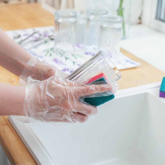 товар Перчатки полиэтиленовые, прозрачные, M V8-0032