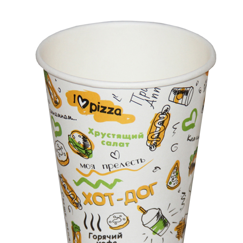 товар Стакан однослойный бумажный 300 мл FOODкорт STB043fk
