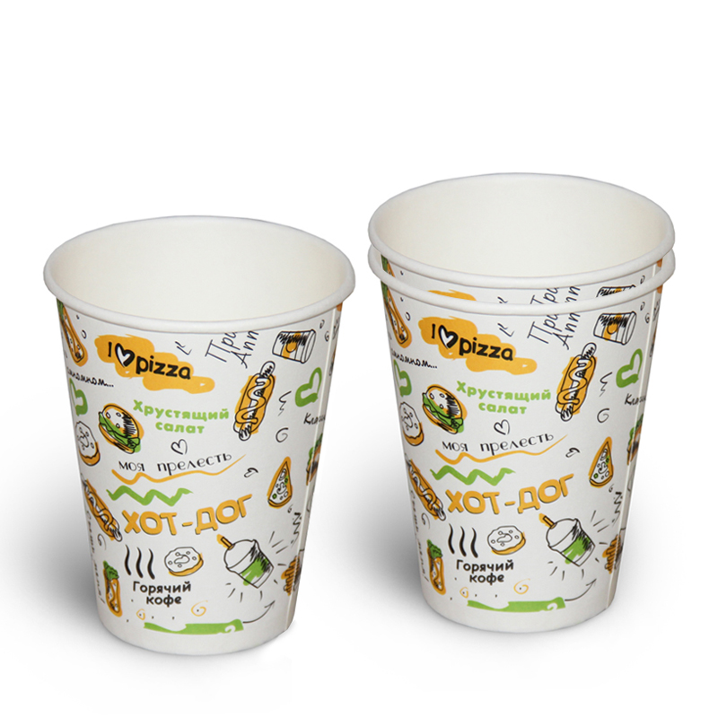 товар Стакан однослойный бумажный 300 мл FOODкорт STB043fk