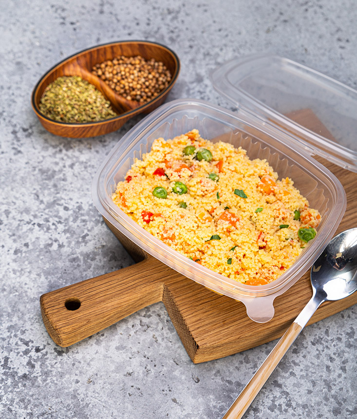 товар Контейнер c крышкой, PP, 142*126*60 мм, 500 мл, К-142 V4-0059