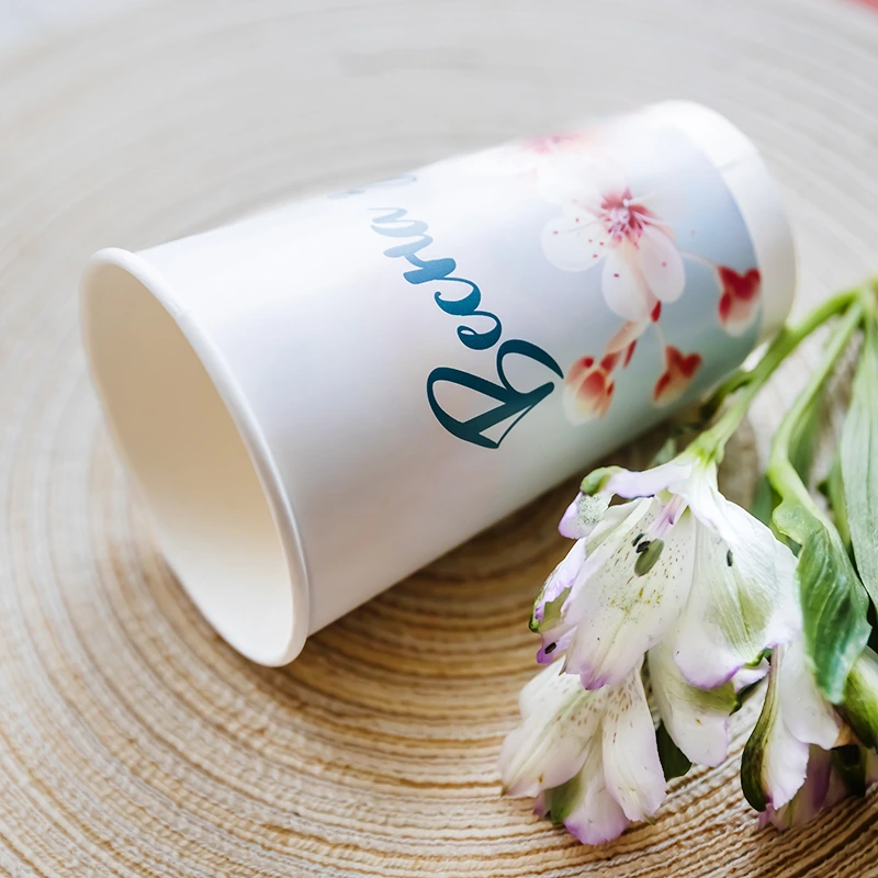 товар Бумажный стакан с рисунком "Весна здесь" 450 мл, двухслойный STD425Vz