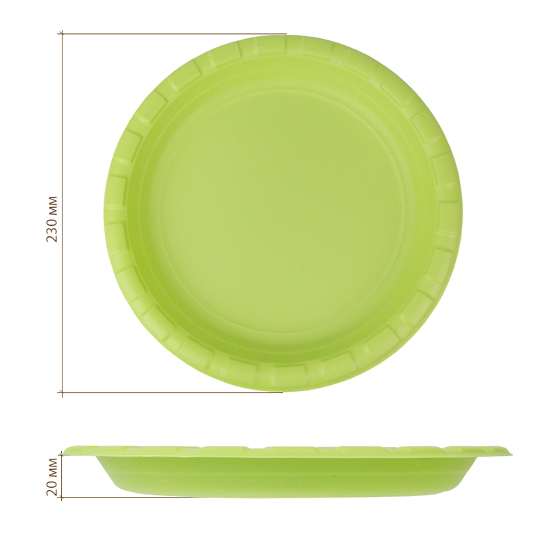 товар Тарелка одноразовая плоская 230 мм зеленая TL030Z