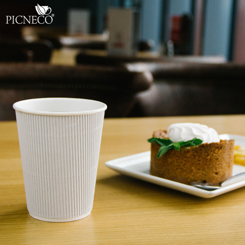 товар Бумажный гофрированный стакан, белый, 400 мл (макс. 450 мл) STG145B