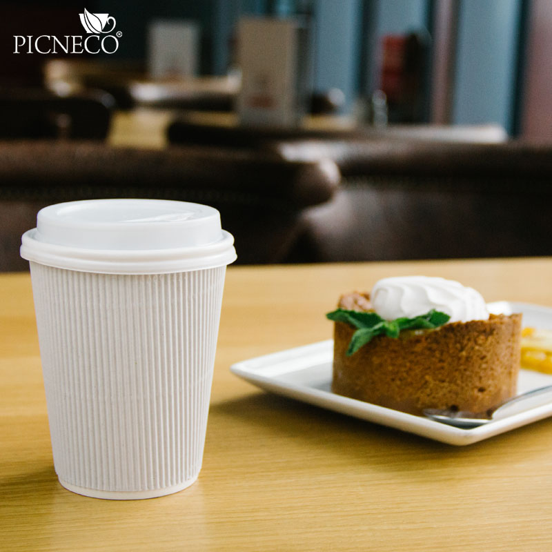 товар Бумажный гофрированный стакан, белый, 400 мл (макс. 450 мл) STG145B